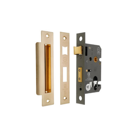 2.5" CE Euro Profile Mortice Sash Lock - Satin Brass - Image 2