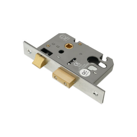 2.5" CE Euro Profile Mortice Sash Lock - Satin Chrome - Image 3