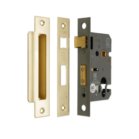 3" CE Euro Profile Mortice Sash Lock - Electro Brass - Image 2