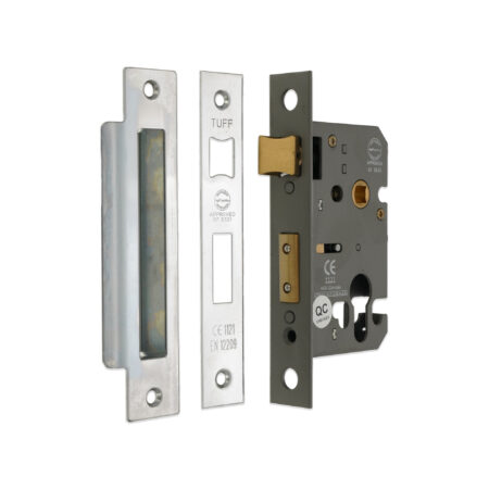 3" CE Euro Profile Mortice Sash Lock - Polished Chrome - Image 2