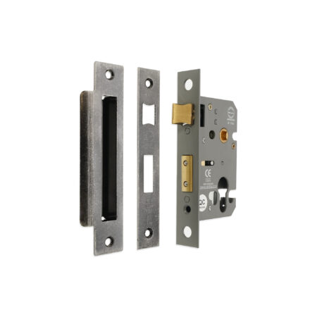 3" CE Euro Profile Mortice Sash Lock - Pewter - Image 2