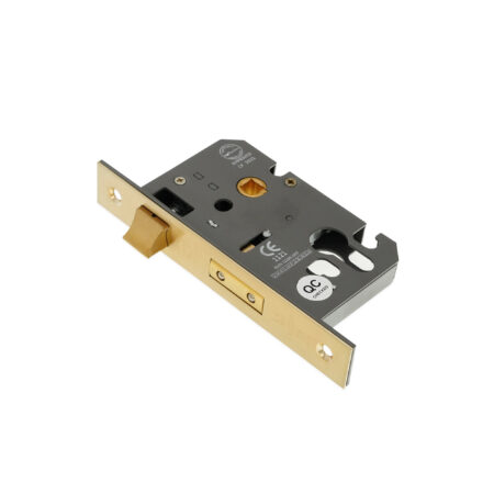 3" CE Euro Profile Mortice Sash Lock - Satin Brass - Image 4