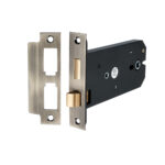 3 Lever Horizontal Bathroom Lock 6" - Antique Brass