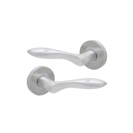 Satin Chrome Pearle Lever Door Handle Set - Image 2