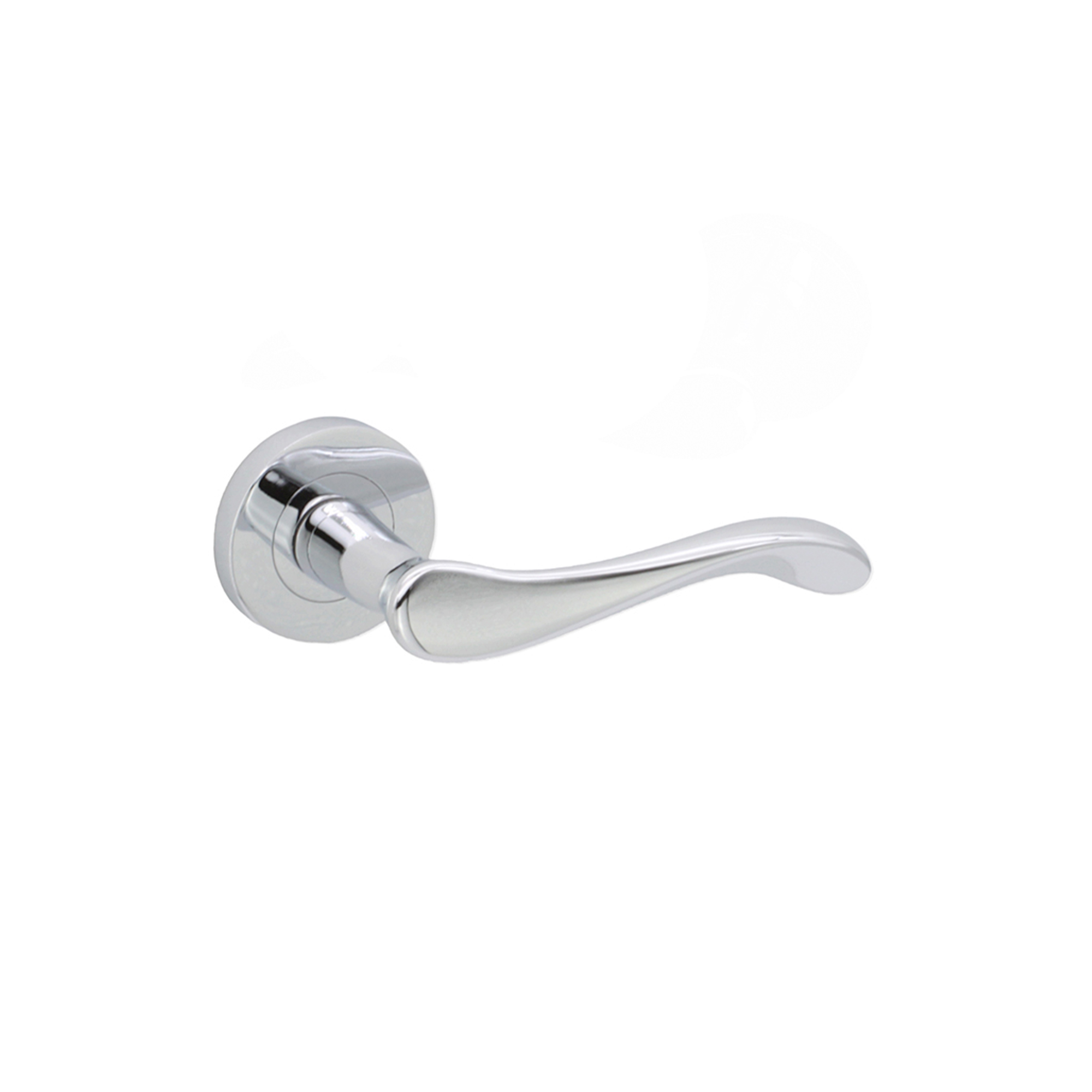 SB1103PC_1.jpg Polished Chrome Rosalie Lever Door Handle Set - Image 1