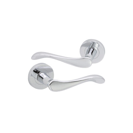 Polished Chrome Rosalie Lever Door Handle Set - Image 2