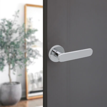 Polished Chrome Skyla Lever Door Handle Set - Image 3