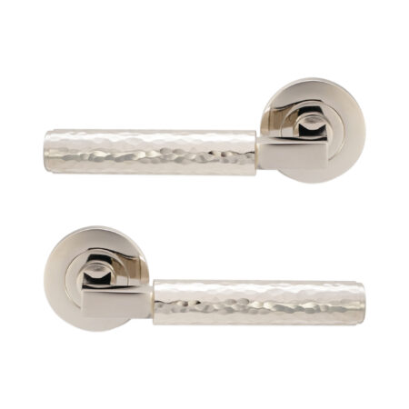 Hammered Knurlmond Lever on Rose Polished Nickel - Image 2