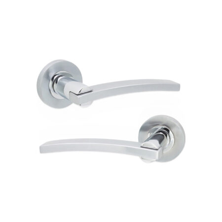 Brass Carol Lever Dual Tone Door Handle Set - Image 2