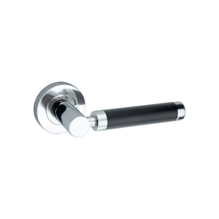 Chrome Zest Lever Dual Tone Black/ Door Handle Set