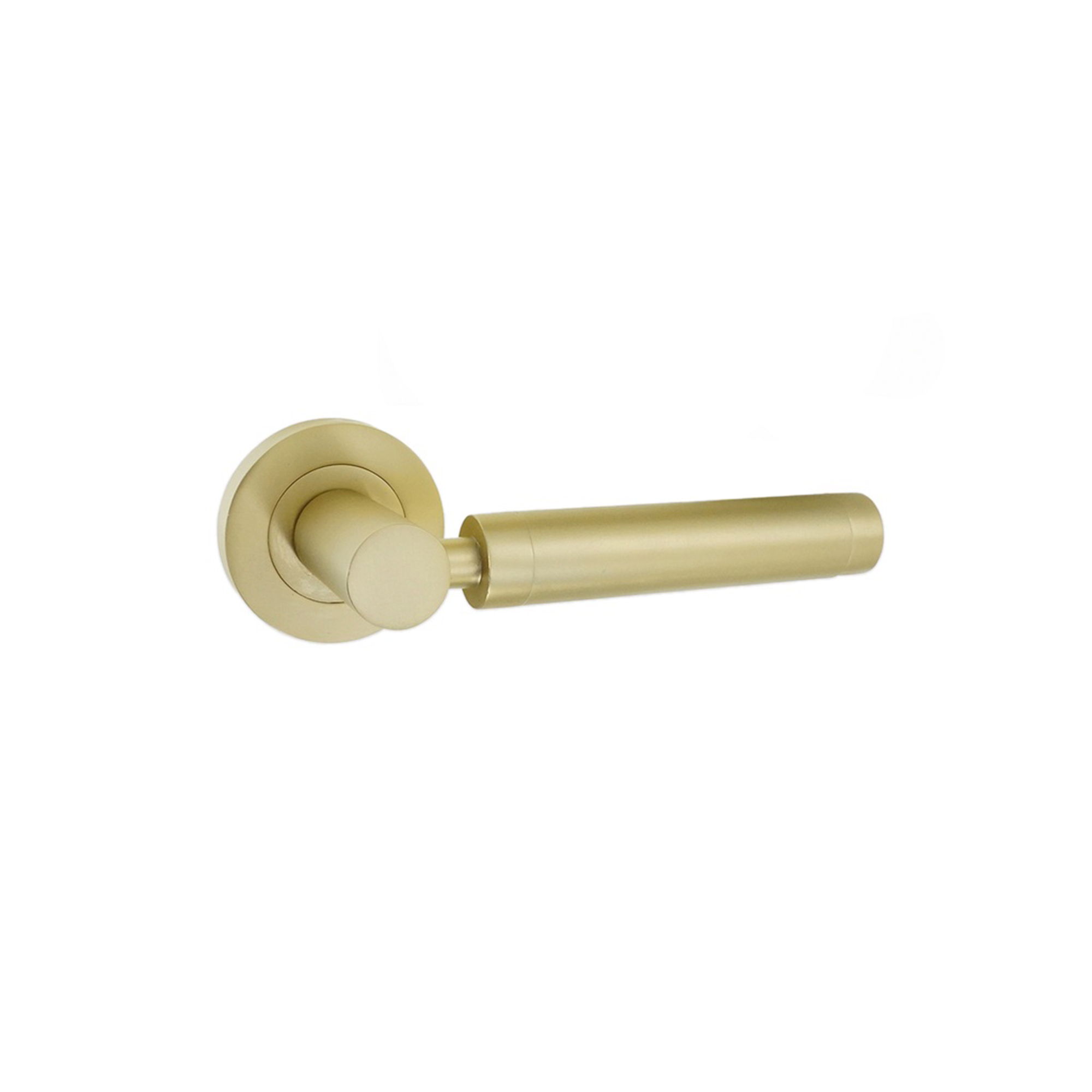 SB1203SB_1.jpg Satin Brass Zest Lever Door Handle Set - Image 1