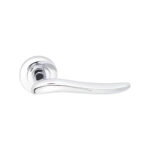 Polished Chrome Senza Lever Door Handle Set