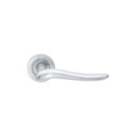 Spira Brass Satin Chrome Senza Lever Door Handle Set