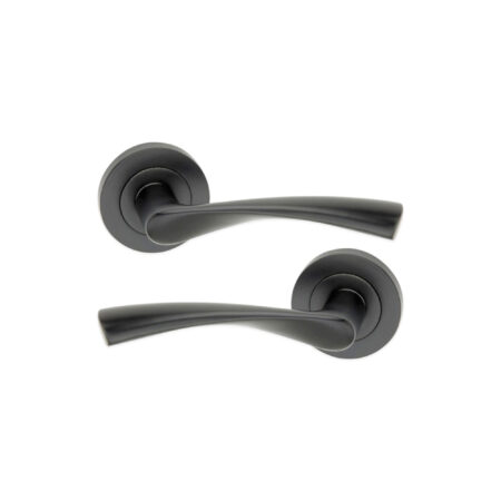 Matt Black Mercury Lever Door Handle Set - Image 2