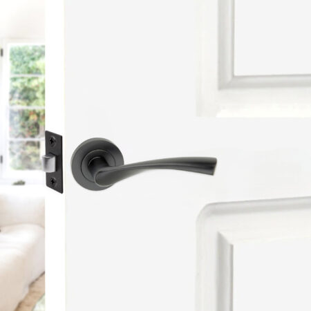 Matt Black Mercury Lever Door Handle Set - Image 3