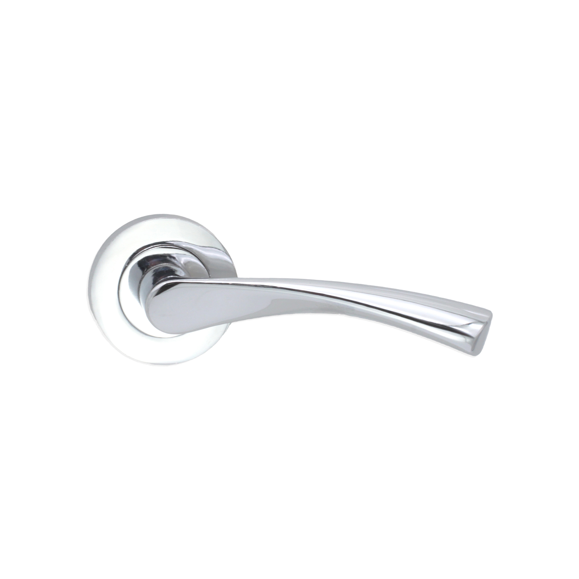 SB1301PC_1.jpg Spira Brass Polished Chrome Mercury Lever Door Handle Set - Image 1
