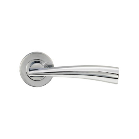 Spira Brass Polished Chrome Lego Lever Door Handle Set