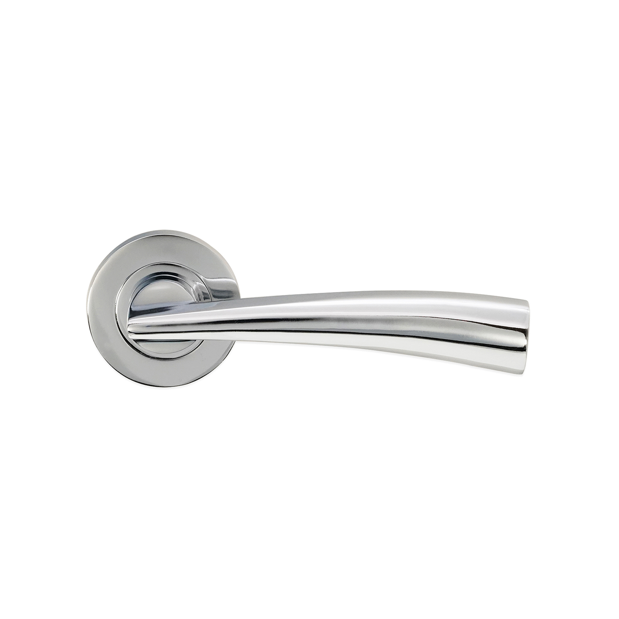 SB1302PC_1.jpg Spira Brass Polished Chrome Lego Lever Door Handle Set - Image 1