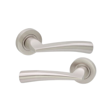 Satin Nickel Lego Lever Door Handle Set - Image 2