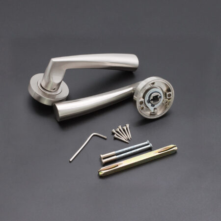 Satin Nickel Lego Lever Door Handle Set - Image 4