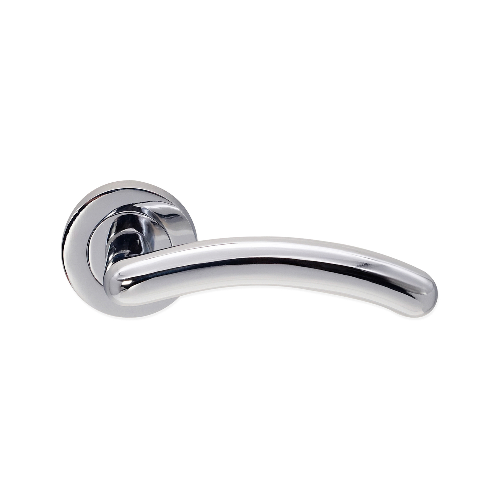 SB1303PC_1.jpg Polished Chrome Taurus Lever Door Handle Set - Image 1