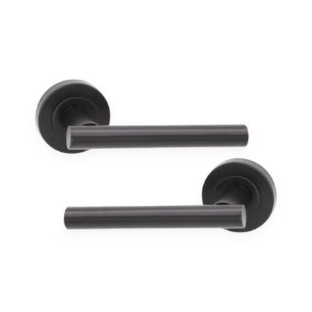 Matt Black Jura Lever Door Handle Set - Image 2