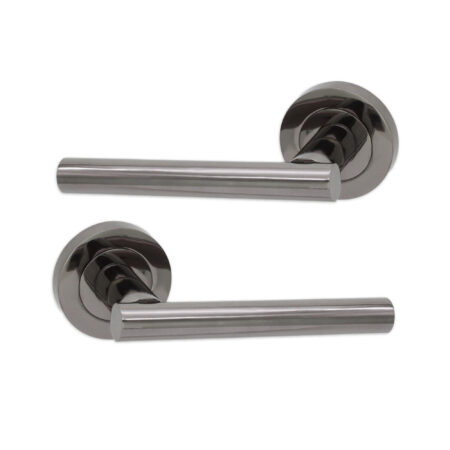 Black Nickel Jura Lever Door Handle Set - Image 2