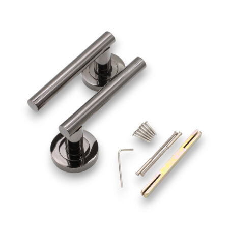 Black Nickel Jura Lever Door Handle Set - Image 4