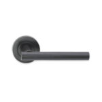 Brass Jura Lever Gun Metal Gray Door Handle Set