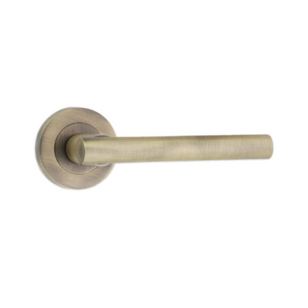 Brass Jura Lever Matt Antique Door Handle Set