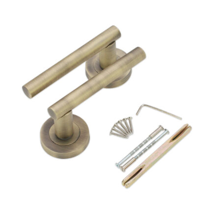 Brass Jura Lever Matt Antique Door Handle Set - Image 4