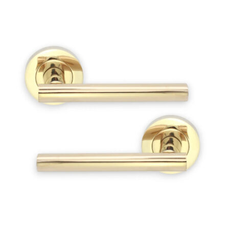 Brass Jura Lever PVD Door Handle Set - Image 2
