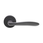 Matt Black Mars Lever Door Handle Set
