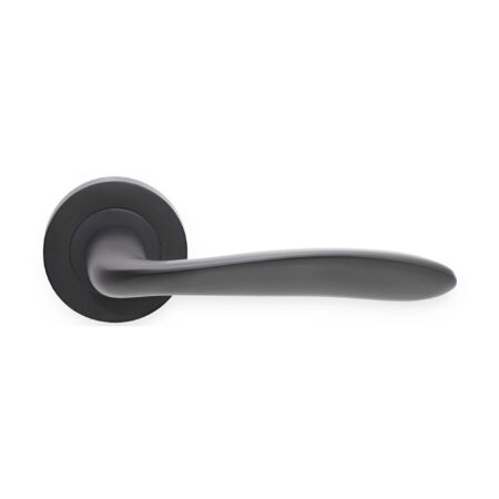 Matt Black Mars Lever Door Handle Set
