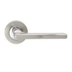 Brass Drox Lever Dual Tone Door Handle Set