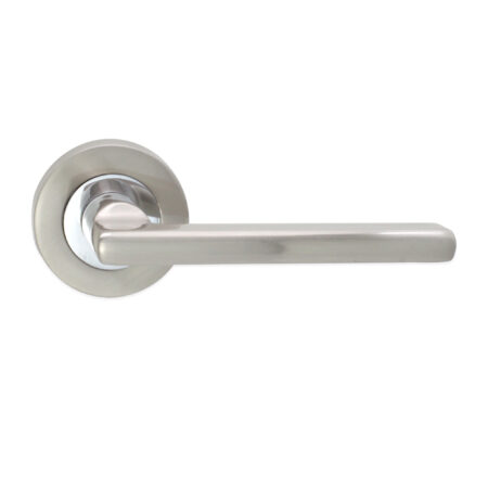 Brass Drox Lever Dual Tone Door Handle Set