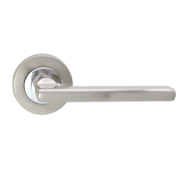 Brass Drox Lever Dual Tone Door Handle Set