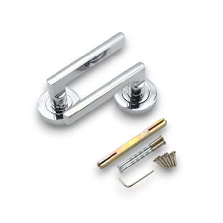 Polished Chrome Drox Lever Door Handle Set - Image 4