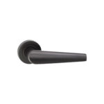 Matt Black Aero Lever on Rose Door Handle Set