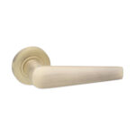 Brass Aero Lever on Rose Matt Antique Door Handle Set