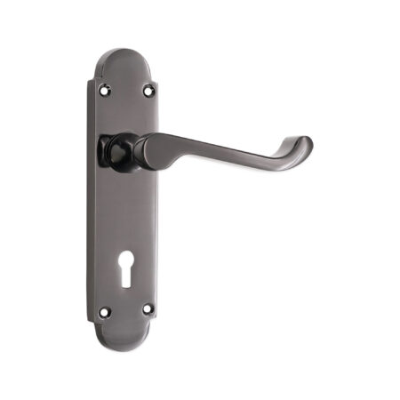 Black Nickel Oakley Lock Lever Handle Door Handle Set