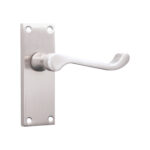 Satin Nickel Victorian Scroll Latch Lever Handle 115mm Door Handle Set