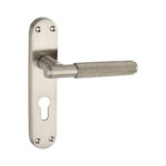 Connaught Knurled Lever on Backplate Euro Satin Nickel