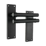 Jura Lever on Backplate Latch Matt Black