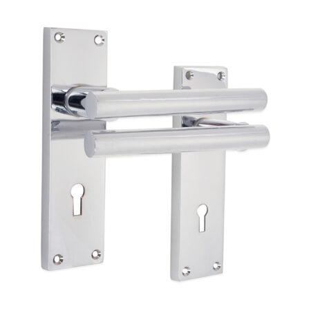 Jura Lever on Backplate Lock Polished Chrome