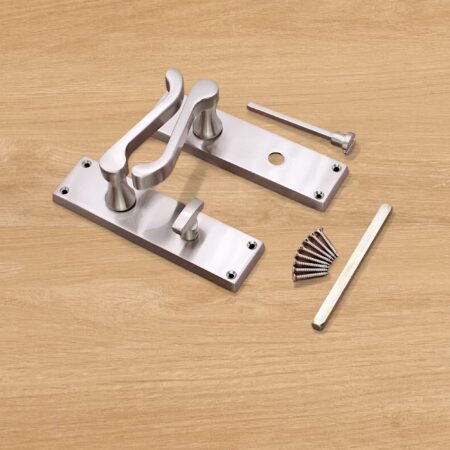 Spira Brass Satin Nickel Victorian Scroll Privacy Lever Handle 150mm Door Handle Set - Image 4