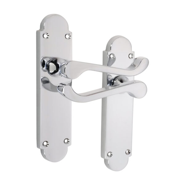 Oakley Lever on Backplate Latch Polished Chrome