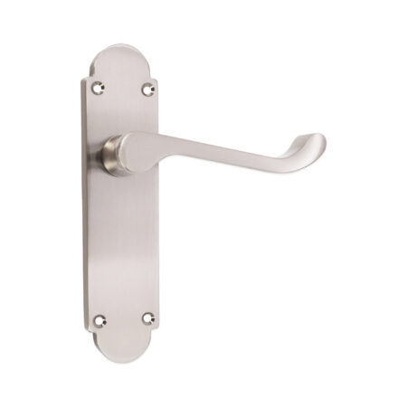 Oakley Lever on Backplate Latch Satin Nickel