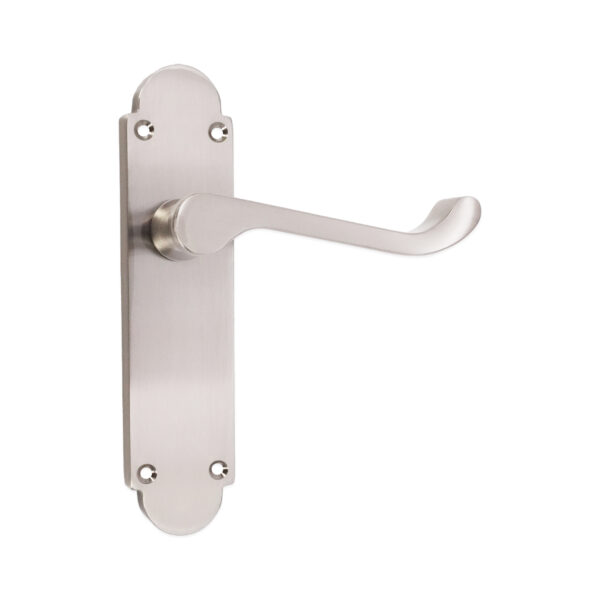 Oakley Lever on Backplate Latch Satin Nickel