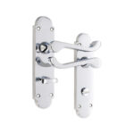 Oakley Lever on Backplate Bathroom Satin Nickel